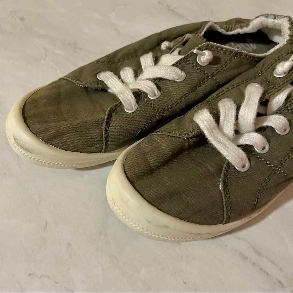 Army Green Mad Love Slip-On Sneakers